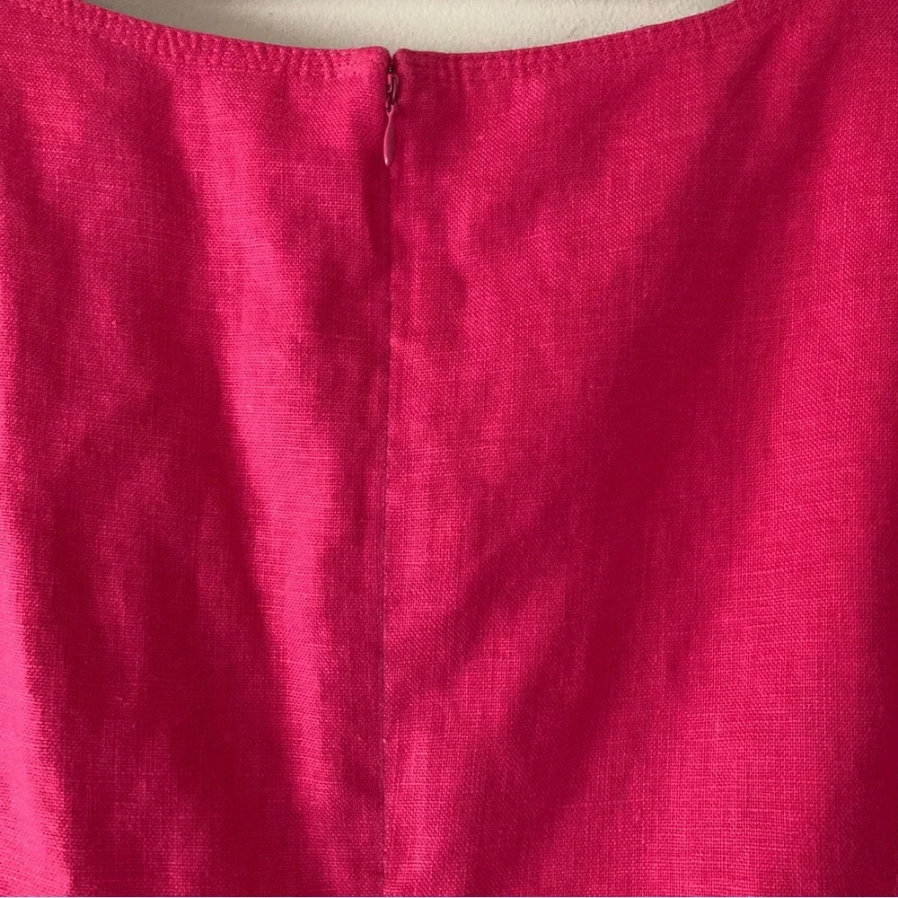 Anne Klein Dress Pink Linen Sheath Dress - Picture 6 of 8